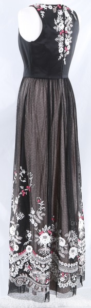 KAREN MILLEN Floral Lace Women’s Evening Maxi Dress - Black - Style DS238