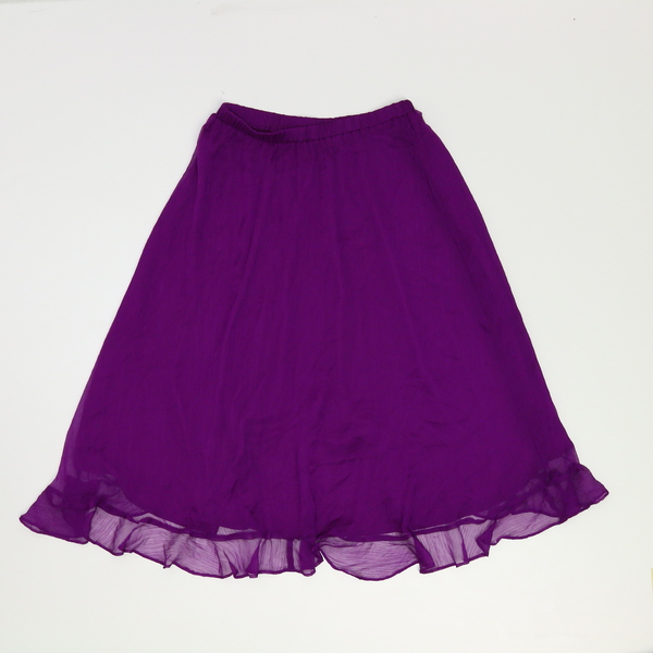 Vince Camuto 9139418E Women's Purple Chiffon Asymmetrical Maxi Skirt - NWOT