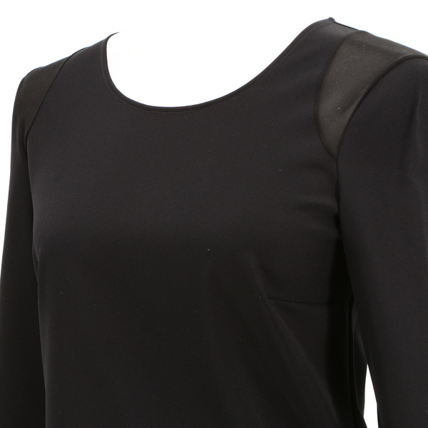 Sophisticated PATRIZIA PEPE NWT $260 Black Round Neck Women’s Sheath Shift Dress
