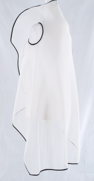 1-ONE $580 Women's White Mesh Sleeveless Cover with Black Trim - NWT