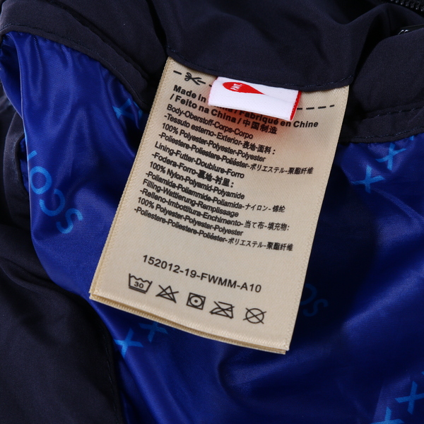 SCOTCH & SODA NWT $275 Blue Hooded Zipped Men's Down Puffer Jacket Outerwear