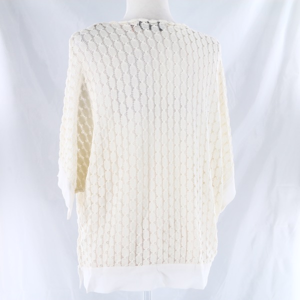 YPNO NWT $160 Ivory Cotton Blend Knitted Women’s Jumper Tunic Sweater Pullover