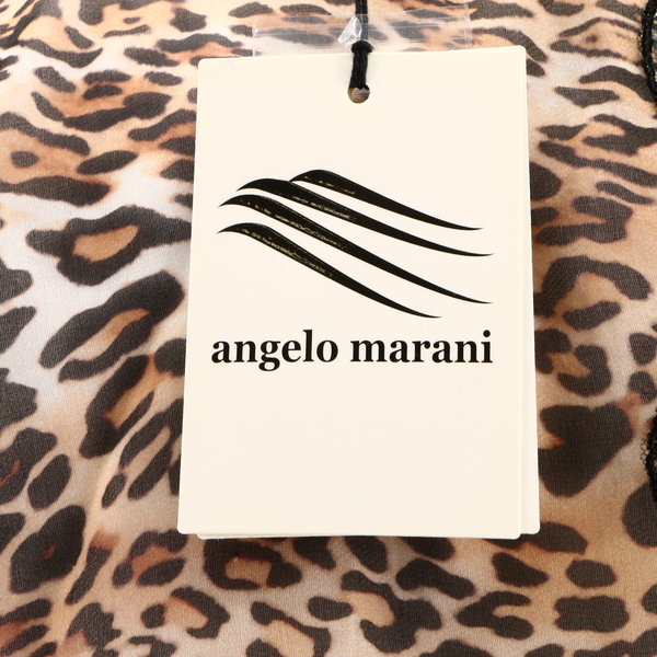 Angelo Marani $515 Women's Flowy Leopard Print Belted Blouse  - NWT