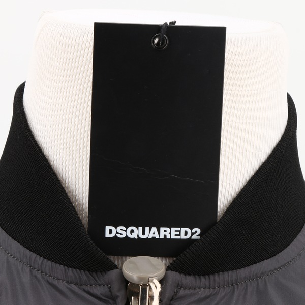 Dsquared2 $942 Men's Gray Bomber Jacket with Black Trimming - NWT
