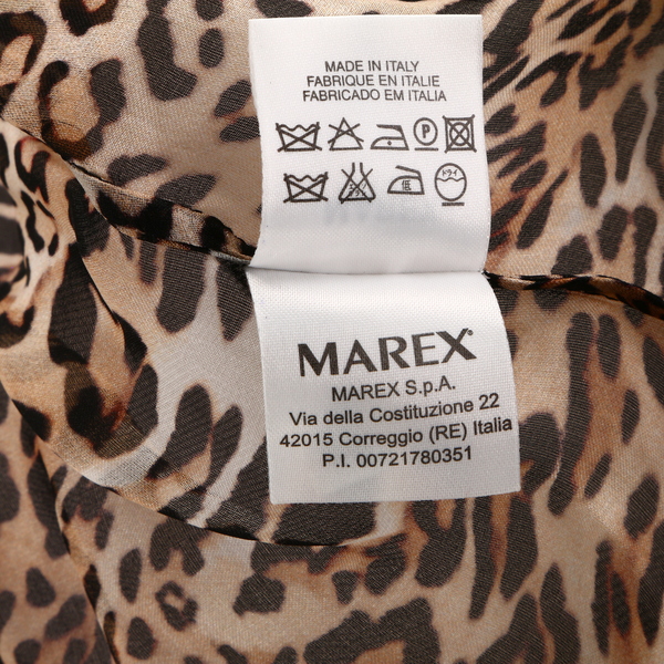 Angelo Marani $515 Women's Flowy Leopard Print Belted Blouse  - NWT