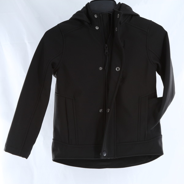 URBAN REPUBLIC Soft Shell Zip Off Hoodie Boys Jacket - Black - Style 6401TBK-14